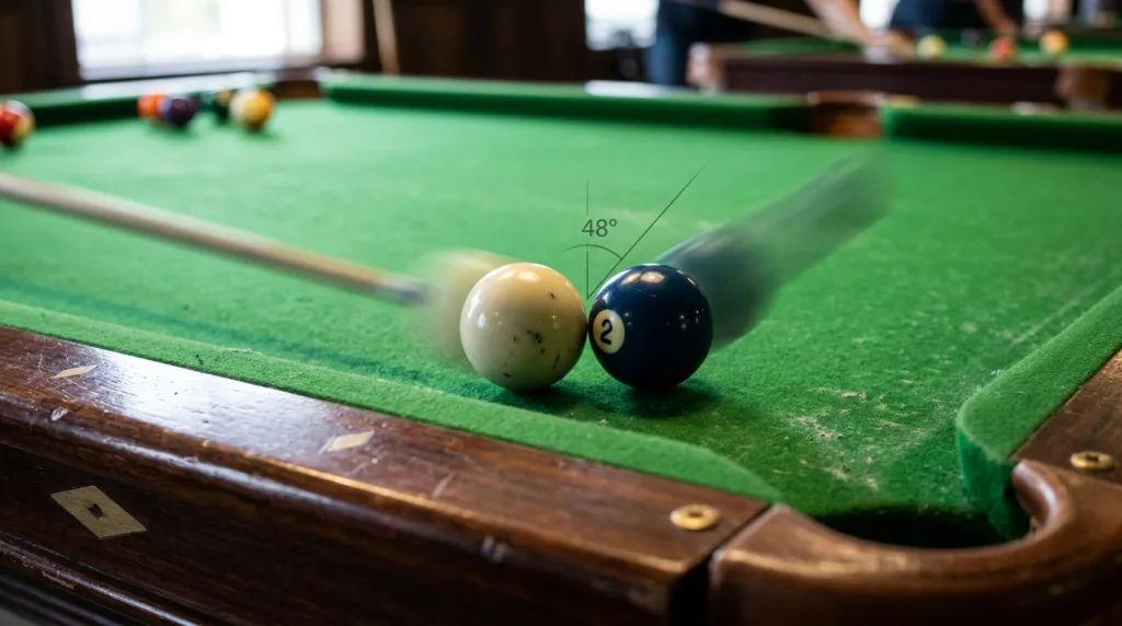 apprenez à calculer les angles en degrés pour maîtriser parfaitement les trajectoires au billard grâce aux conseils et outils de ffbillard.org.